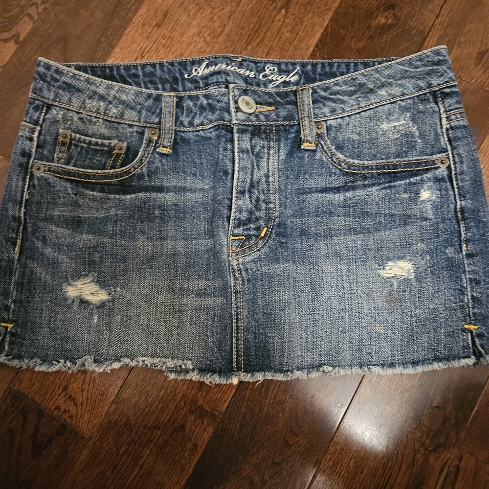 Denim mini skirt
